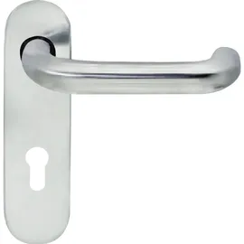 BKS Drückerlochteil B 72110 mit Kurzschild Pz 72 mm, für außen, rund, silber