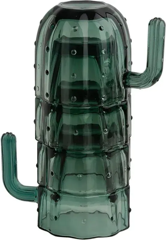 Huacan kreativer Wasserbecher aus kaktusförmigem Glas für den Hausgebrauch, 240 ml