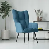 vidaXL Relaxsessel Blau Samt