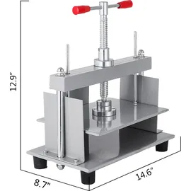 Vevor Manuelle Papierpresse, 305 x 220 mm für Papier im A4-Format, Flachpresse, 10 cm Dicker Stahlrahmen, manuelle Flachpapierpresse, Buchpresse zur Papierherstellung