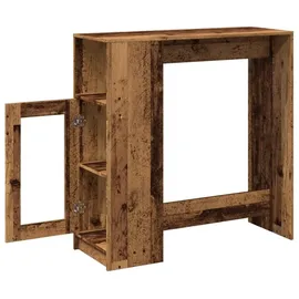 vidaXL Bartisch mit Regal 101 x 40 x 103,5 cm Braun