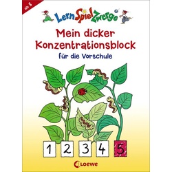 LernSpielZwerge - Mein dicker Konzentrationsblock für die Vorschule