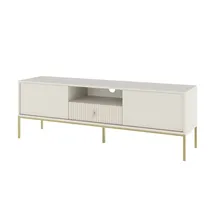Möbel Kraft Maglione TV-Lowboard 154 cm Beige Metall/MDF/Spanplatte/Holzwerkstoff