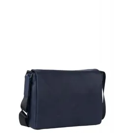 LEONHARD HEYDEN Den Haag Messenger Leder 37 cm Laptopfach blau