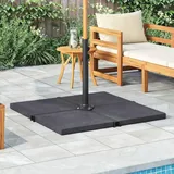 vidaXL Sonnenschirm-Gewichtsplatte Granit 25 kg Schwarz
