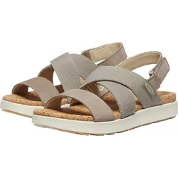 Sandale KEEN "ELLE CRISS CROSS", Gr. 41, brindle, birch, Leder, Textil, sportlich, Schuhe