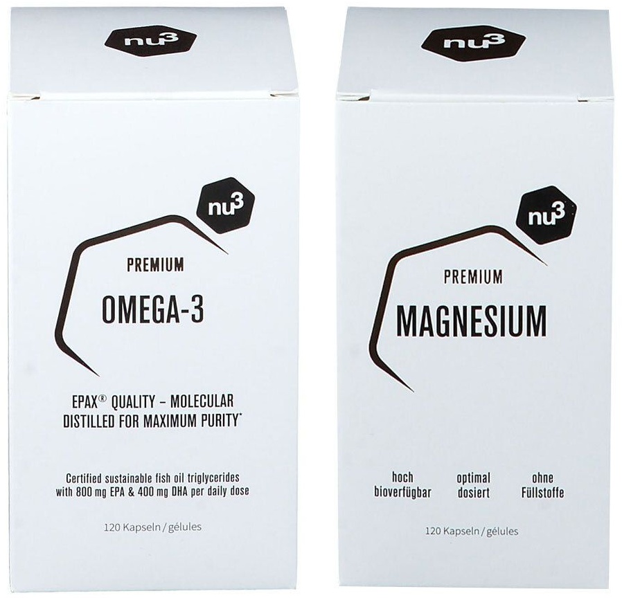 nu3 Premium Omega-3 + nu3 Premium Magnesium Complex 1 pc(s) set(s)