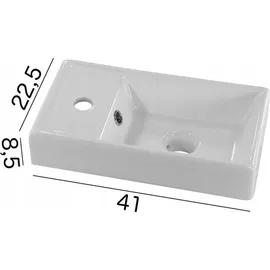 paplinskimoebel - Waschbecken mit Unterschrank 40cm Breit Malibu, Badezimmerschrank klein, Waschtisch mit Unterschrank, für Gäste WC, Waschbeckenunterschrank Weiss