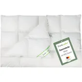 franknatur Daunendecke 135x200 mit 90% Daunen warme Bettdecke Winter Baumwolle Anna