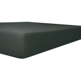 Kneer Spannbettlaken für Topper Vario-Stretch 90 x 200 cm schwarz