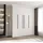 abiks möbel Drehtürenschrank COMO 190 x 245,5 x 50 cm Schwarz/Weiß