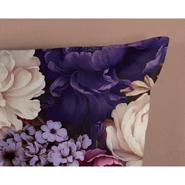 Muller Textil Triade Blume Lila 135 x 200 cm + 2 x 80 x 80 cm