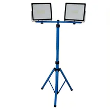 BITUXX Led Doppel Baustrahler 2x50w Ip65 Strahler Arbeitsstrahler Fluter Flutlicht Scheinwerfer mit Teleskop Stativ