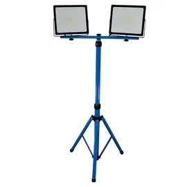 BITUXX Led Doppel Baustrahler 2x50w Ip65 Strahler Arbeitsstrahler Fluter Flutlicht Scheinwerfer mit Teleskop Stativ