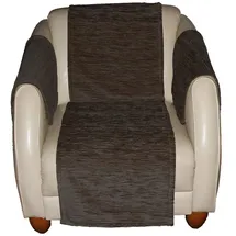 Wirth Sofahusse Miriam, 2-er Set, Armlehnenschoner, Maß: 60 x 40 cm, 2 Stück grau|silberfarben