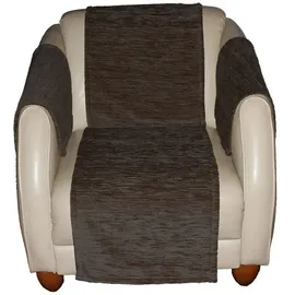 Wirth Sofahusse Miriam, 2-er Set, Armlehnenschoner, Maß: 60 x 40 cm, 2 Stück grau|silberfarben