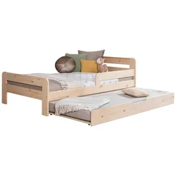 Bett Bennet mit Ausziehbett ca. 120x200 cm Kiefer Natur