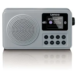 Lenco Tragbares DAB+/FM-Radio grau