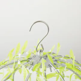 ideoon lights Solar Leuchtkugel im Blätterdesign PVC Ø20 cm inkl. Erdspiess, S-Haken und Solarpanel beige