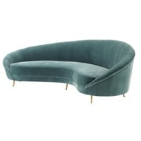 Casa Padrino Sofa Designer Sofa Dunkeltürkis 245 x 87 x H. 79 cm - Limited Edition