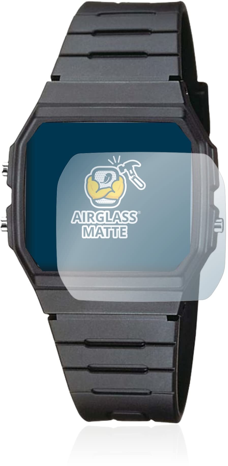 BROTECT Entspiegelungs-Panzerglasfolie für Casio Collection Unisex F-91W Schutzglas Schutz-Folie Matt [Extrem Kratzfest 9H, Anti-Reflex,