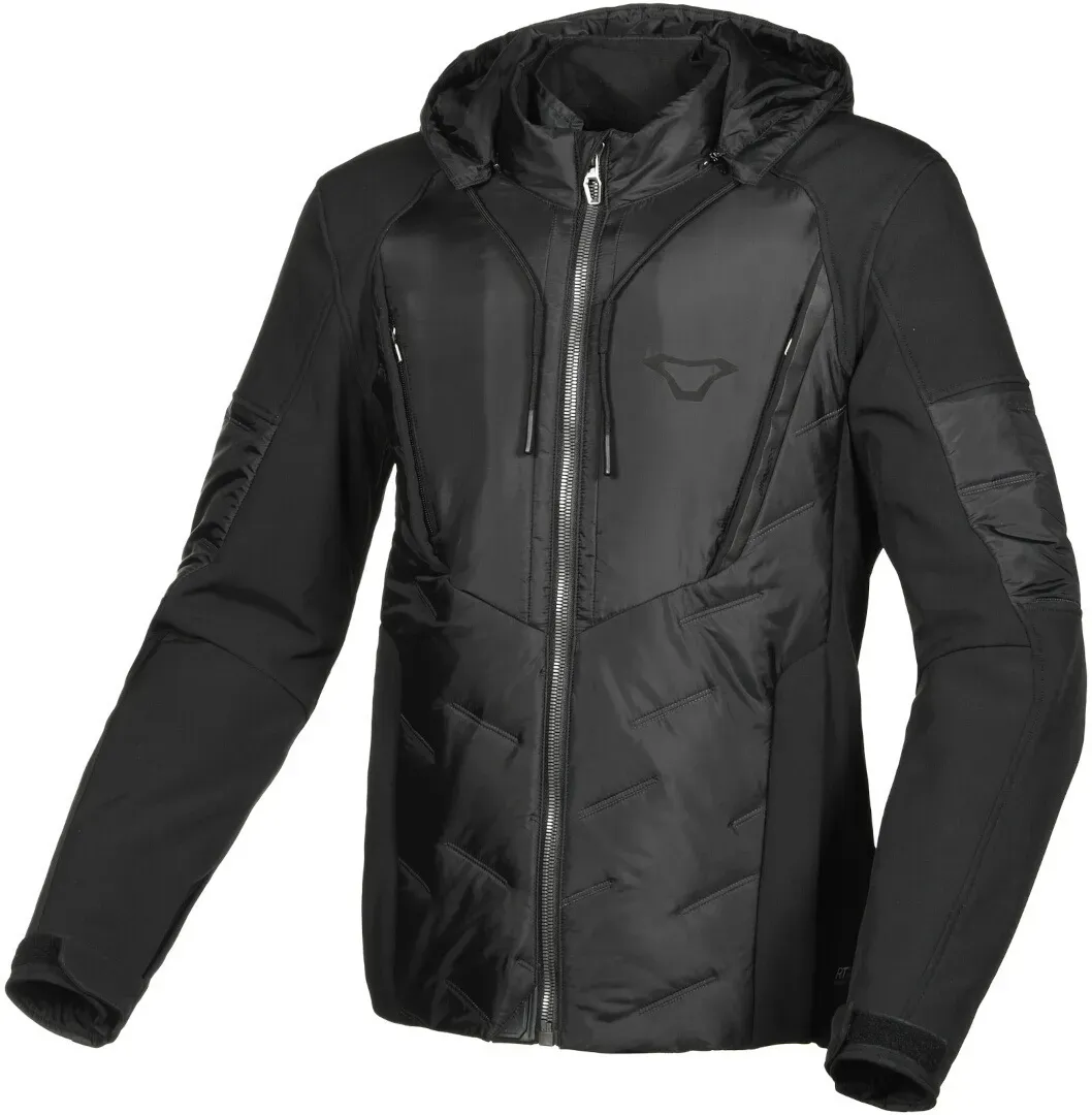 Macna Cocoon waterdichte motorfiets textiel jas, zwart, XL Voorman