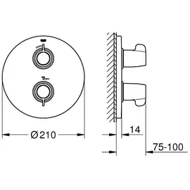 Grohe Grohtherm Special Thermostat-Wannenbatterie Unterputz