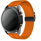 Strap-it Oppo Watch Armband Silikon für Oppo Watch X3 - Orange - Parachute-Verschluss