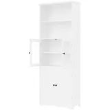 Fine Life Pro Eckvitrine Badezimmer-Hochschrank 57.5×28.5×160cm • Weiß • Volllackierung