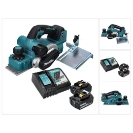 Makita DKP 181 RT Akku Hobel Falzhobel 82 mm 18 V Brushless + 2x Akku 5,0 Ah + Ladegerät