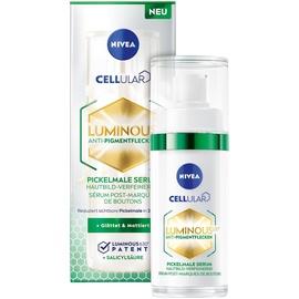 NIVEA Cellular LUMINOUS630® Anti-Pigmentflecken Pickelmale, Serum gegen Pigmentflecken und mattierende Gesichtspflege mit Salicylsäure für ebenmäßige Haut,