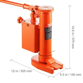 Vevor Hydraulischer Wagenheber, 5 t / 10 t Hebebühne, 25-230 mm Zehenhöhe, 370-570 mm Spitzenhöhe, 360° drehbarer Klauenwagenheber für Maschinen, Industrie