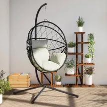 vidaXL Hängesessel Ei-Design Beige