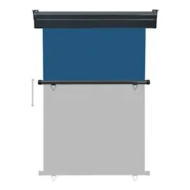 vidaXL Seitenmarkise 125 x 250 cm Blau Polyester