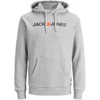 JACK & JONES Logo Kapuzenpullover Light Grey Melange S