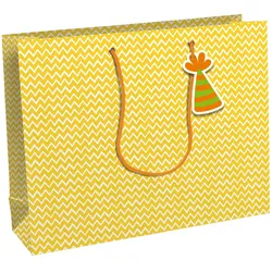 Clairefontaine 6x Safari, Kraft weiß, Geschenktasche Shopping 37,3x11,8x27 ,5 cm - Gelb 32499-6C
