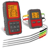Intelligentes Bluetooth-fleischthermometer Mit 2 Sonden, Großem Lcd-display Und Timer-/alarmfunktion Für Grillen, Kochen Bei Nacht, Camping, Tragbar, Magnetisch
