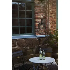 technik@all LED Solar 2er Set SUNLIGHT Hängeleuchten mit Dämmerungssensor schwarz - Schwarz