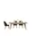 JV Möbel Esstisch Tisch Gruppe Esszimmer Wohnzimmer Garnitur Holz Design Tische Neu