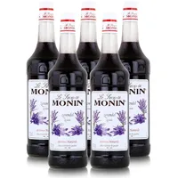 Monin Sirup Lavendel 1L - Cocktails Milchshakes Kaffeesirup (5er Pack)