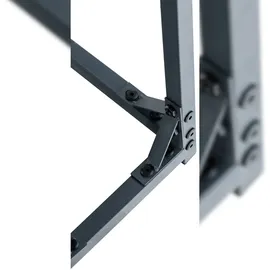 deluke Kaminholzregal Aluminium 70 x 185 x 185 cm Schwarz