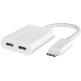 Belkin Rockstar USB-C-Audio- und Ladeadapter, Kopfhörer-Adapter, USB C Adapter, Schnellladen mit USB-C Power Delivery 60 W, für iPhone 15, iPad, Galaxy, Note, Google Pixel, LG, Sony, OnePlus – Weiß