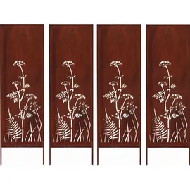 kapaga Sichtschutz Metall 160 x 50 cm Edelrost