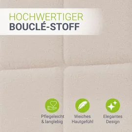 Juskys Polsterbett Florenz 140 x 200 cm Beige