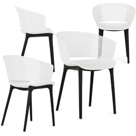 Idimex OLINDO Gartenstuhl 43 x 81 x 47 cm weiß 4 St.