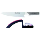 Global Starter Set Kochmesser + Handschleifer