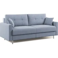 divani.store Megan Schlafsofa Aus Abwaschbarer Mikrofaser T11 168 Cm (mat. 120x197) Baby Blau