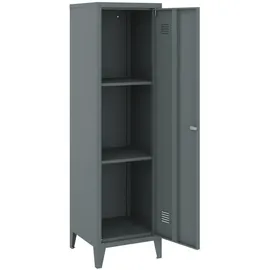 [en.casa] Einzelspind Kurikka 137 x 38 x 38 cm Dunkelgrau