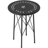 Outsunny Gartentisch Ø40 x 50 cm Schwarz