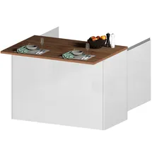 kochstation Unterschrank Kücheninsel KS-Sole 125 x 0 x 0 cm Weiß